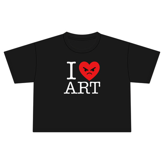 I HATELOVE ART Crop Tee