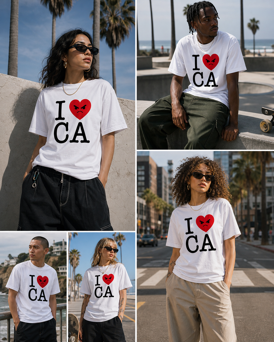 Anti California T-Shirt - I HATE CA